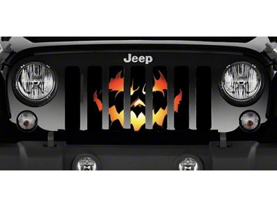 Grille Insert; Pumpkin Face (07-18 Jeep Wrangler JK)
