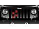 Grille Insert; Puppy Paw Prints Red (76-86 Jeep CJ5 & CJ7)