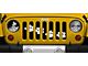 Grille Insert; Puppy Paw Prints White Diagonal (97-06 Jeep Wrangler TJ)