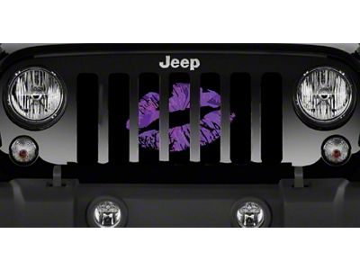 Grille Insert; Purple Camo Kiss (18-24 Jeep Wrangler JL w/o TrailCam)