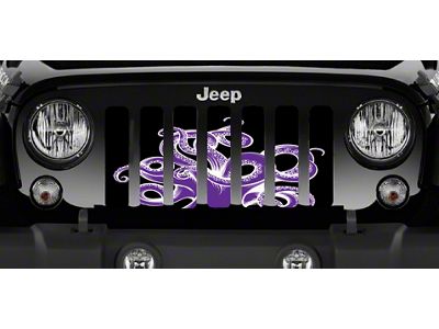 Grille Insert; Purple Octopus (18-24 Jeep Wrangler JL w/o TrailCam)