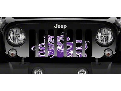 Grille Insert; Purple Octopus (87-95 Jeep Wrangler YJ)
