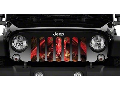 Grille Insert; Red Dragon (87-95 Jeep Wrangler YJ)