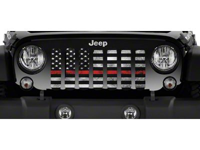 Grille Insert; Red Steel (76-86 Jeep CJ5 & CJ7)