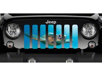 Grille Insert; Rip Tide Sea Turtle (18-25 Jeep Wrangler JL w/o TrailCam)