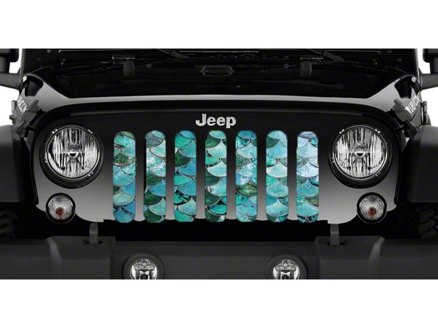 Grille Insert; Sea Foam Mermaid Scales (76-86 Jeep CJ5 & CJ7)