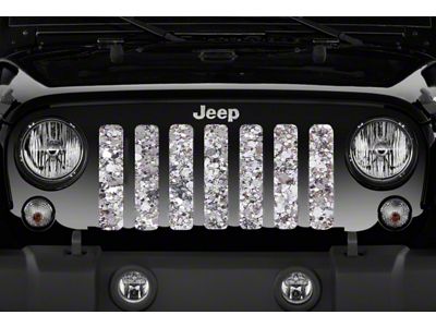 Grille Insert; Silver Camo (76-86 Jeep CJ5 & CJ7)