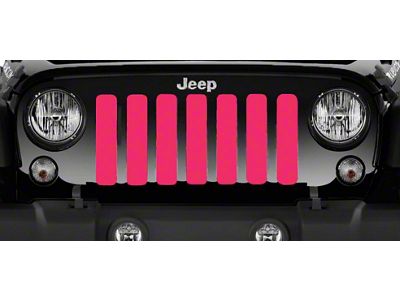 Grille Insert; Solid Bright Pink (76-86 Jeep CJ5 & CJ7)