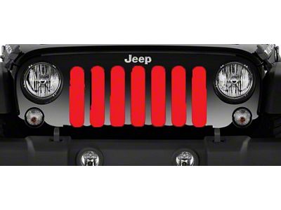 Grille Insert; Solid Red (76-86 Jeep CJ5 & CJ7)