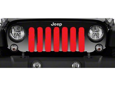 Grille Insert; Solid Red (07-18 Jeep Wrangler JK)