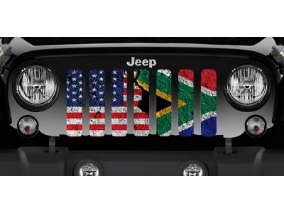 Grille Insert; South Africa American Flag (97-06 Jeep Wrangler TJ)