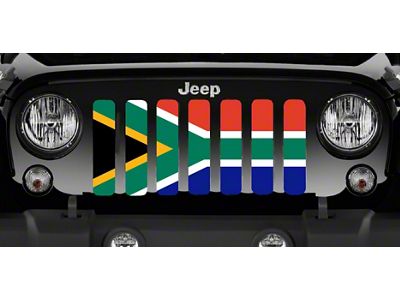 Grille Insert; South Africa Flag (76-86 Jeep CJ5 & CJ7)