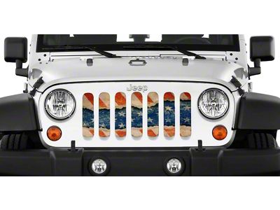 Grille Insert; Stars and Stripes (76-86 Jeep CJ5 & CJ7)