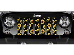 Grille Insert; Sunflowers (18-24 Jeep Wrangler JL w/o TrailCam)