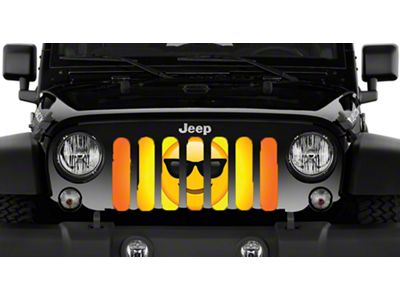 Grille Insert; Sunglasses Emoji (18-24 Jeep Wrangler JL w/o TrailCam)