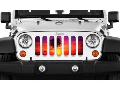 Grille Insert; Sunset Beach (18-24 Jeep Wrangler JL w/o TrailCam)