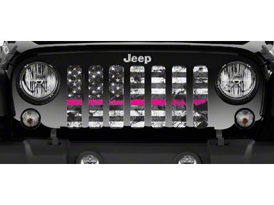 Grille Insert; Tactical Dirty Grace Pink Line (97-06 Jeep Wrangler TJ)