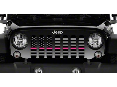 Grille Insert; Tactical Fight Like a Girl (76-86 Jeep CJ5 & CJ7)