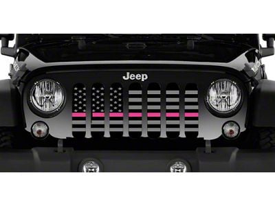 Grille Insert; Tactical Fight Like a Girl (18-24 Jeep Wrangler JL w/o TrailCam)