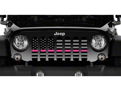 Grille Insert; Tactical Fight Like a Girl (87-95 Jeep Wrangler YJ)