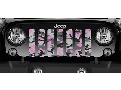 Grille Insert; Tactical Pink Camo (07-18 Jeep Wrangler JK)