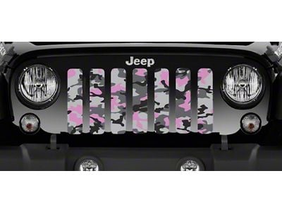 Grille Insert; Tactical Pink Camo (87-95 Jeep Wrangler YJ)