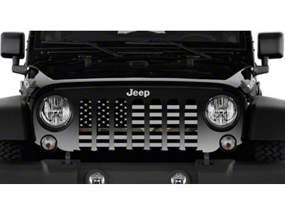 Grille Insert; Tactical Woodland Stripe Flag (76-86 Jeep CJ5 & CJ7)