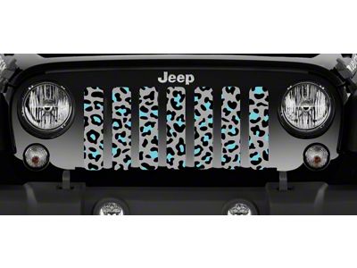 Grille Insert; Teal Leopard Print (76-86 Jeep CJ5 & CJ7)