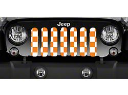 Grille Insert; Tennessee Orange Checkerboard (18-25 Jeep Wrangler JL w/o TrailCam)