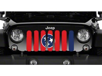 Grille Insert; Tennessee State Flag (76-86 Jeep CJ5 & CJ7)