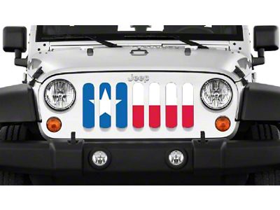 Grille Insert; Texas State Flag (76-86 Jeep CJ5 & CJ7)