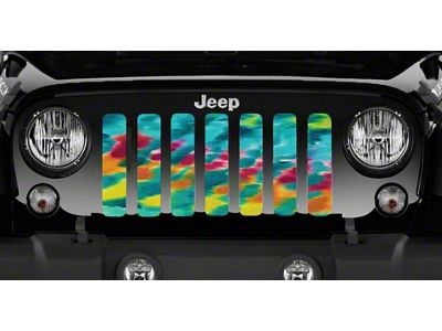 Grille Insert; Tropical Tie Dye (18-24 Jeep Wrangler JL w/o TrailCam)