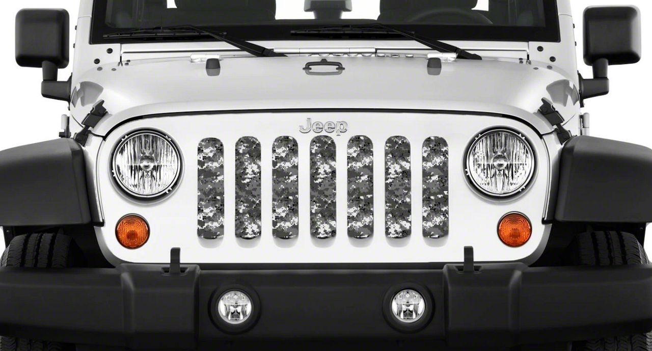 Jeep Wrangler Grille Insert; Urban Camo (87-95 Jeep Wrangler YJ) - Free ...