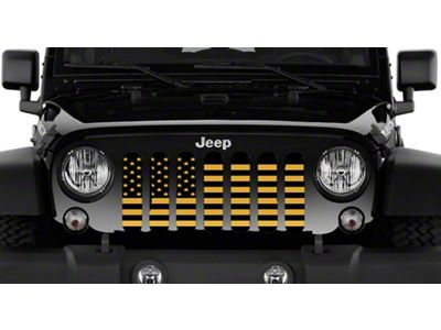 Grille Insert; USA Amp'd (18-24 Jeep Wrangler JL w/o TrailCam)