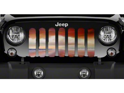 Grille Insert; Walk on the Beach (18-24 Jeep Wrangler JL w/o TrailCam)
