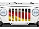 Grille Insert; Waving German Flag (18-24 Jeep Wrangler JL w/o TrailCam)