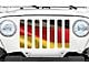 Grille Insert; Waving German Flag (97-06 Jeep Wrangler TJ)