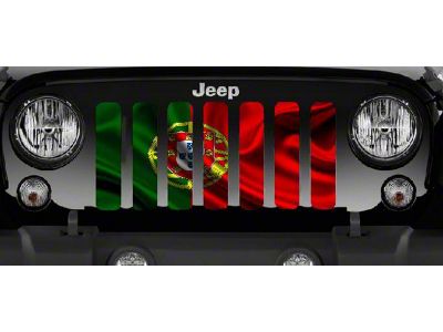 Grille Insert; Waving Portugal Flag (07-18 Jeep Wrangler JK)