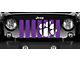 Grille Insert; White Tiger Paw Print Purple (97-06 Jeep Wrangler TJ)