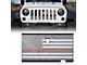 Grille Insert with Lock Hole; Red Stripe US Flag (07-18 Jeep Wrangler JK)