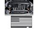 Grille Insert without Lock Hole; White Stripe US Flag (07-18 Jeep Wrangler JK)