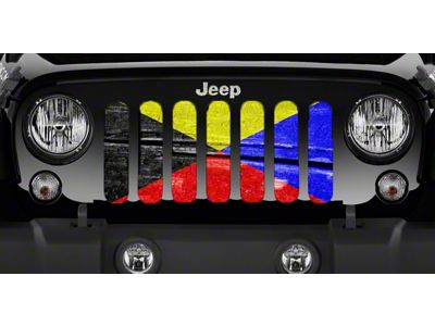 Grille Insert; Zulu Maritime Flag (76-86 Jeep CJ5 & CJ7)