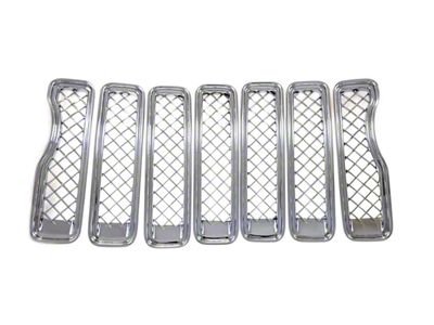 Grille Overlay; Chrome (18-25 Jeep Wrangler JL Rubicon, Sahara)