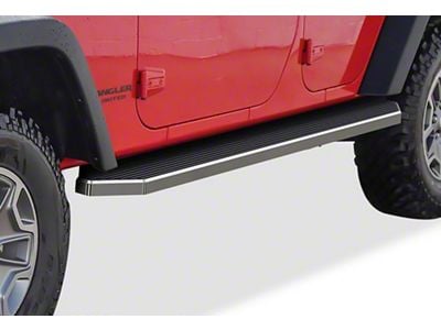 H-Style Running Boards; Polished (07-18 Jeep Wrangler JK 4-Door)