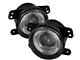 Halo Projector Fog Lights with Switch; Smoked (07-09 Jeep Wrangler JK)