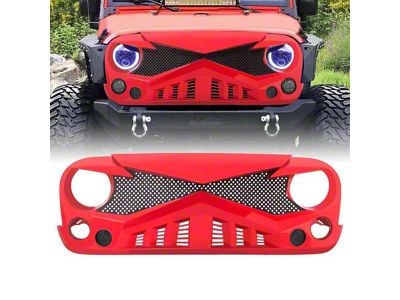 American Modified Hawke Grille; Red (07-18 Jeep Wrangler JK)