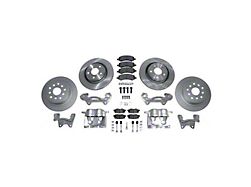 HD Front and Rear Big Brake Kit with Vented Rotors; Natural Calipers (07-18 Jeep Wrangler JK)