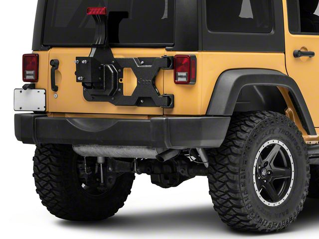 Jeep Licensed by RedRock HD Tire Carrier with Mount and Jeep Logo (07-18 Jeep Wrangler JK)