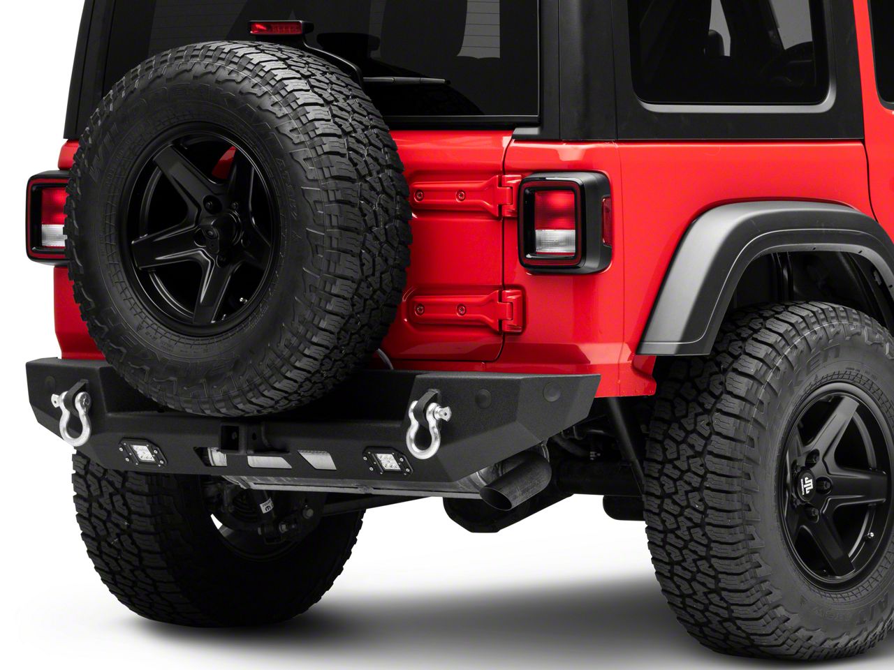 Jeep Wrangler Heavy Duty Rear Bumper with Hitch (18-24 Jeep Wrangler JL ...