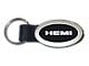 HEMI Black Oval Leather Key Fob